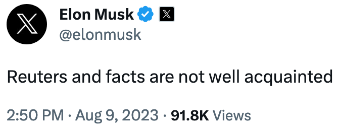© Elon Musk sur X.com