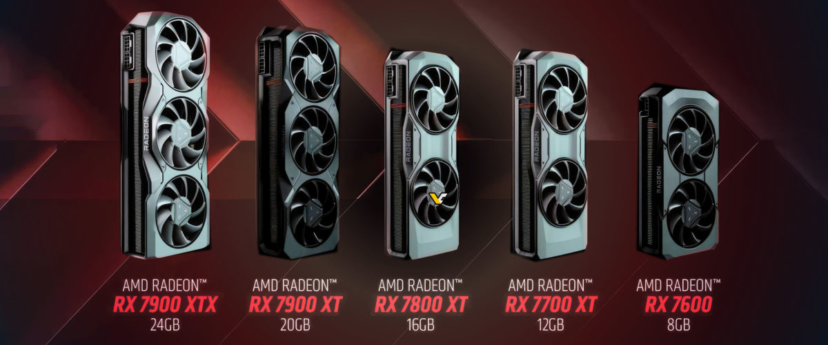 Avec les Radeon RX 7700 XT et 7800 XT, AMD annonce que son line-up