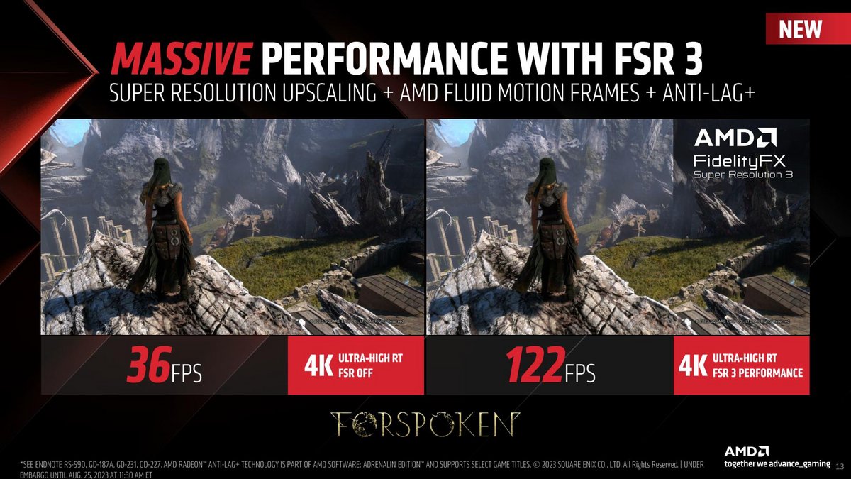 AMD FSR 3 earnings © AMD