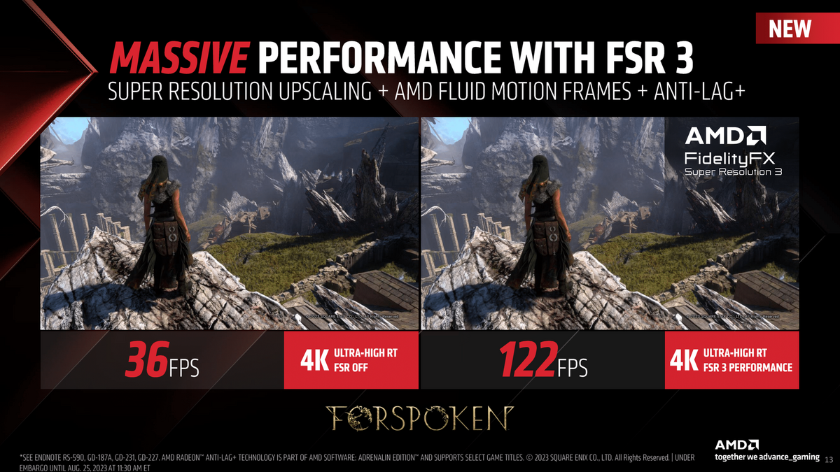 Le Fluid Motion d'AMD promet d'importants gains sur les jeux pris en charge © AMD