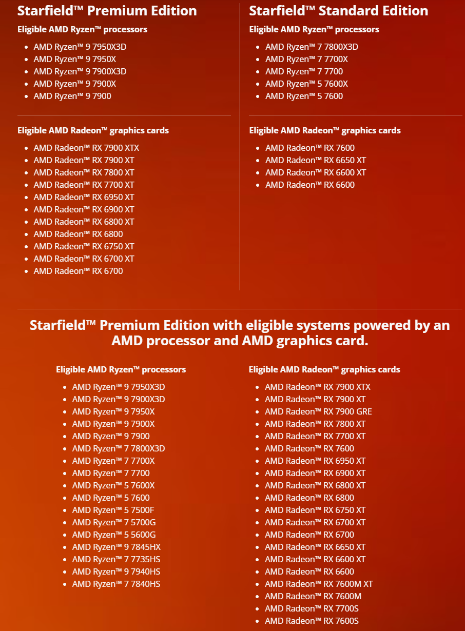 AMD Starfield gift offer © AMD
