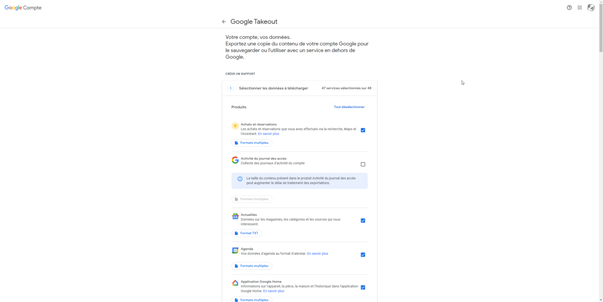 Récupérez vos fichiers de Google Drive grâce à Google Takeout