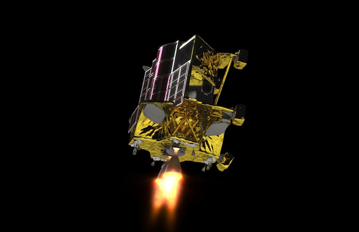 SLIM rétrofreinage JAXA vue d'artiste © JAXA