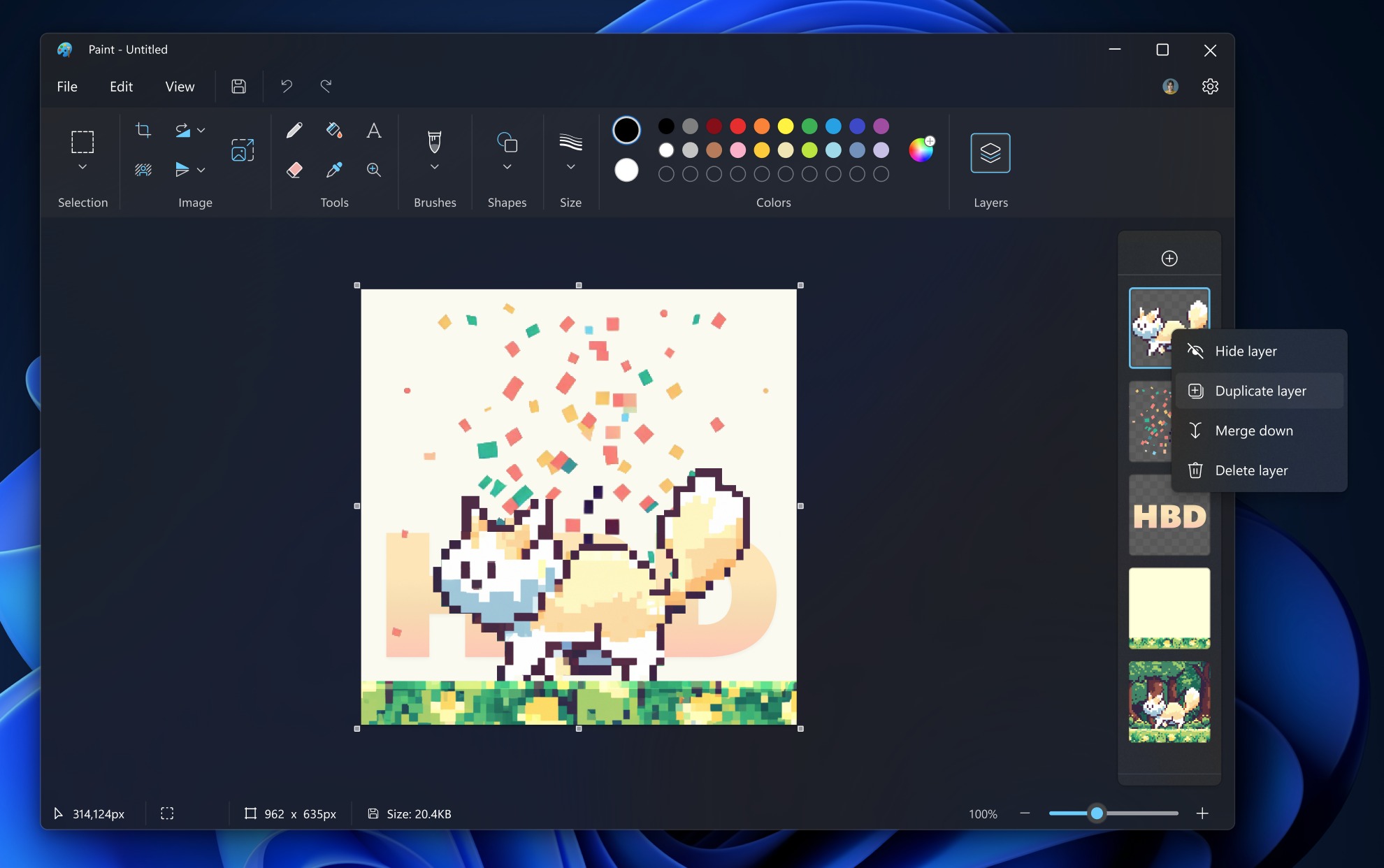 Microsoft ajoute les calques et la gestion de la transparence à Paint