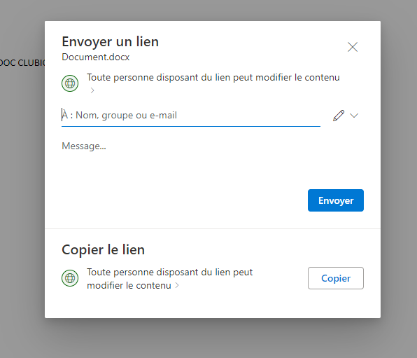 OneDrive - Partage de fichier