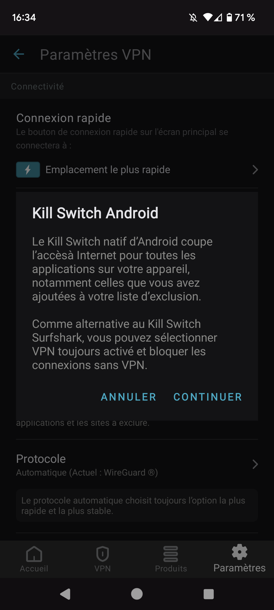 surfshark kill switch android © clubic.com