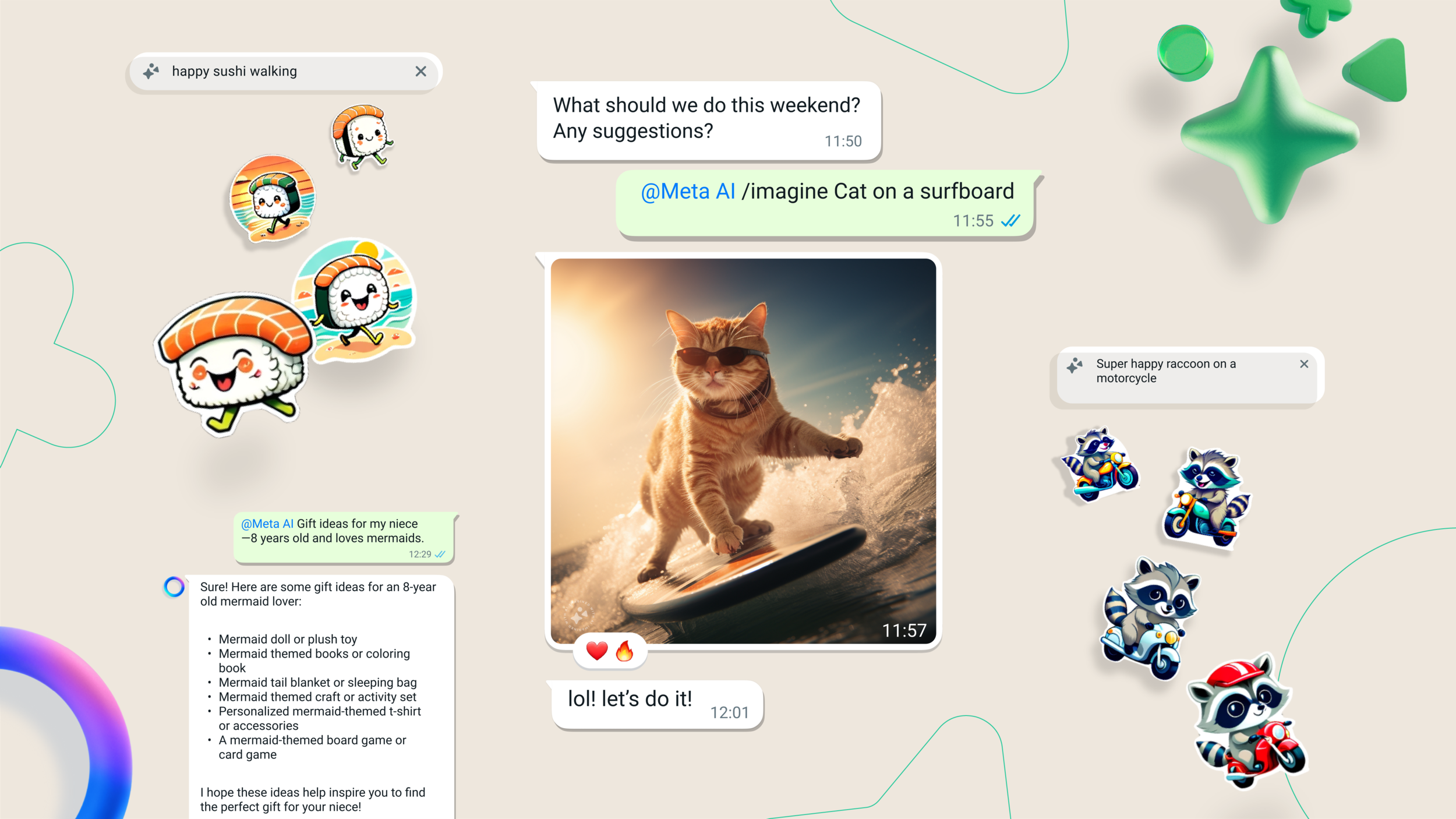 L'IA générative débarque sur WhatsApp : stickers, discussions et images à la demande, vous allez adorer !
