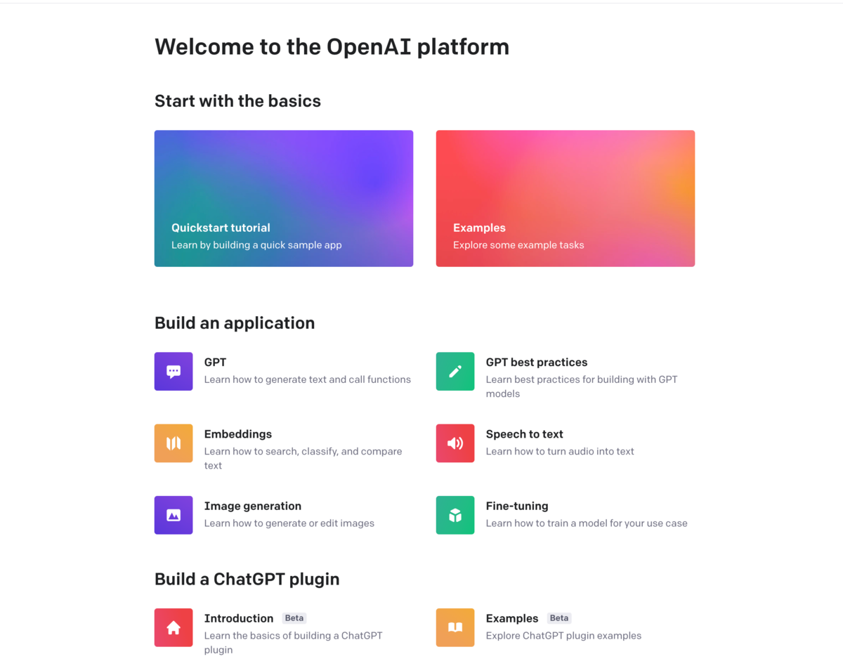 OpenAI API playground