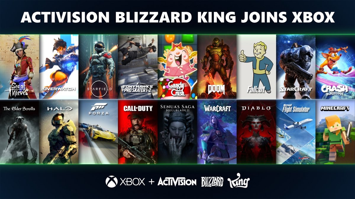 Xbox et Activision Blizzard King ne font enfin plus qu'un © Microsoft x Activision Blizzard