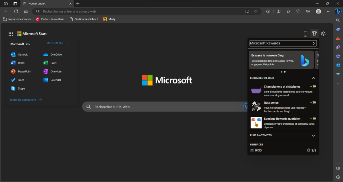 microsoft edge office rewards © clubic.com
