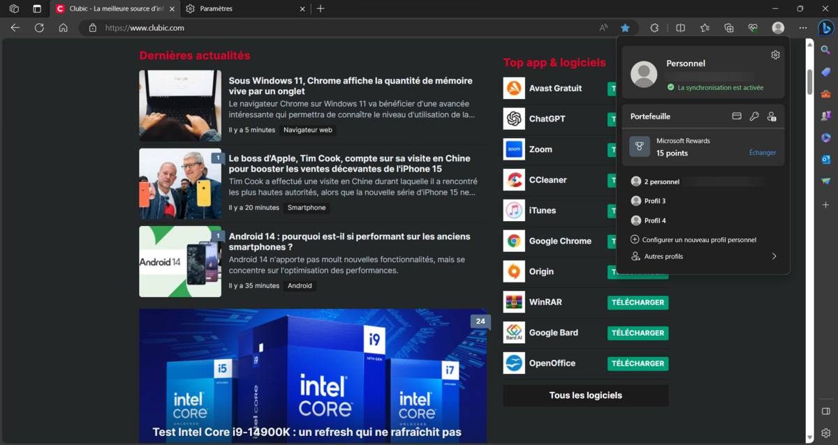 microsoft edge compte © clubic.com