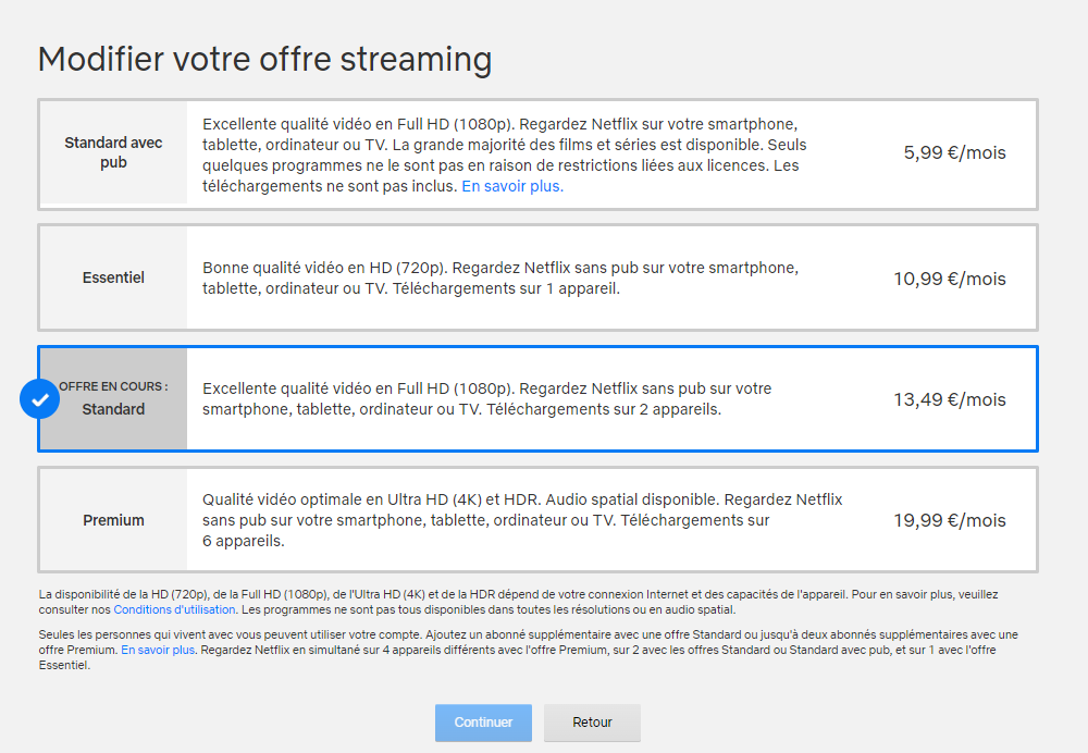 Netflix prix octobre 2023 © Netflix