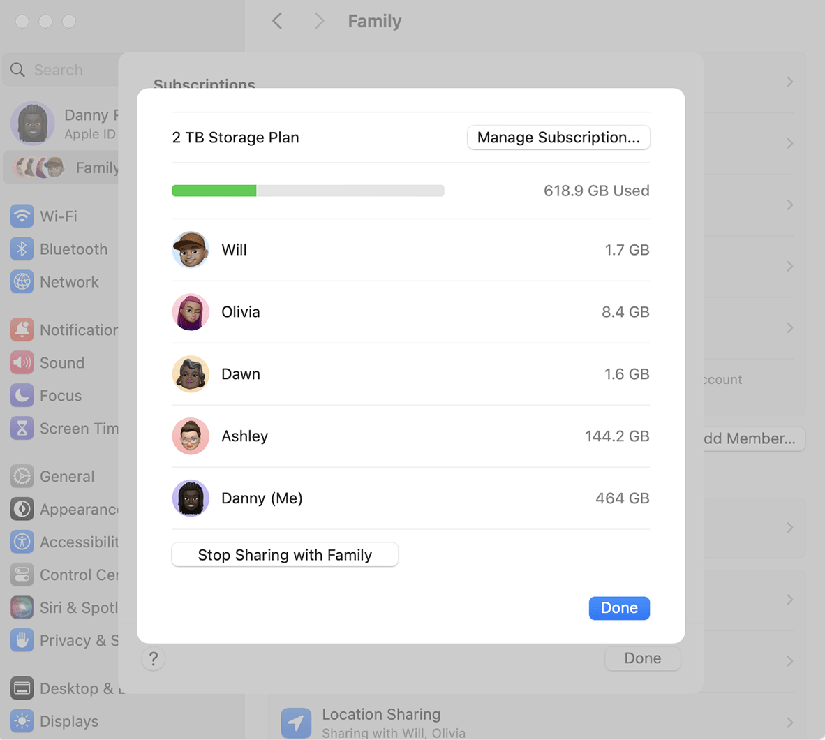 Configurer le partage familial iCloud sur Mac