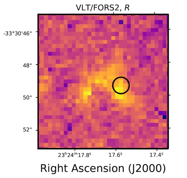 Observation de la galaxie d'origine de FRB 20220610. © Lachlan Marnoch (Université Macquarie/ASTRO-3D)
