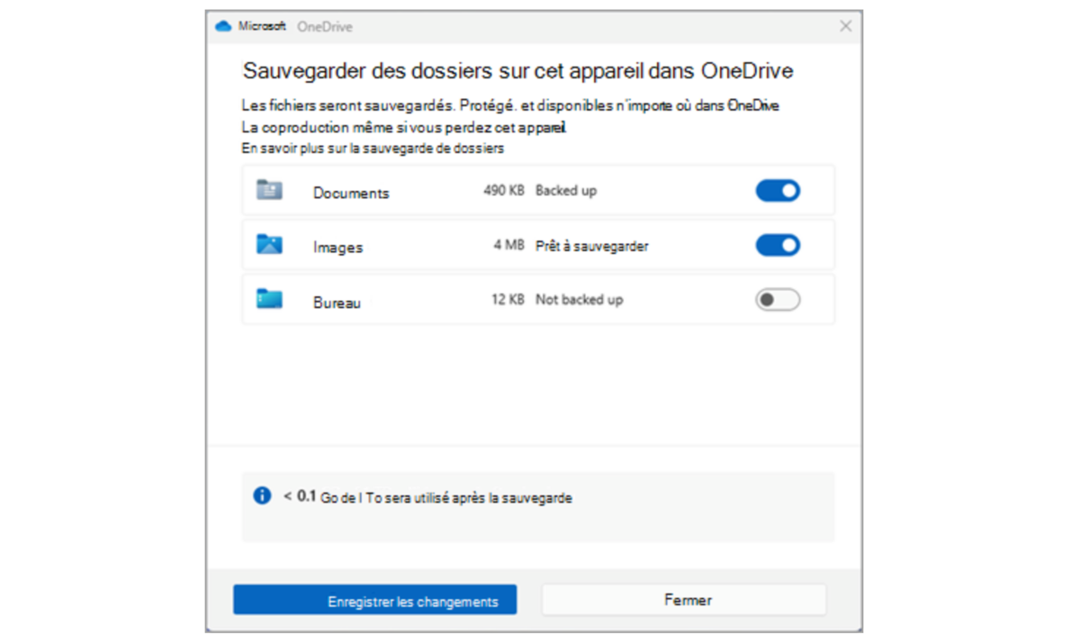 OneDrive sur Windows ou un Mac - Sauvegarder ses dossiers