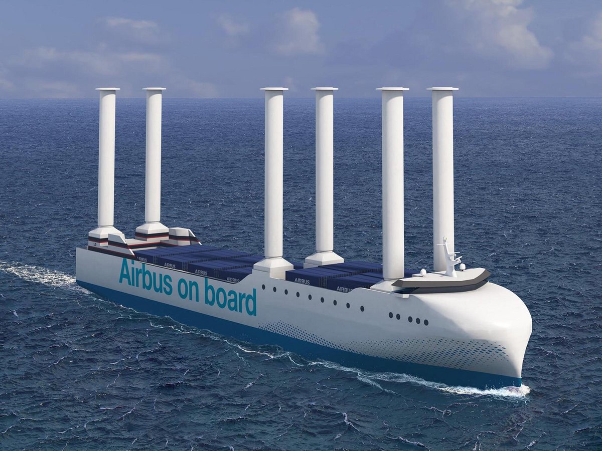 Un futur navire Airbus à propulsion vélique © Airbus
