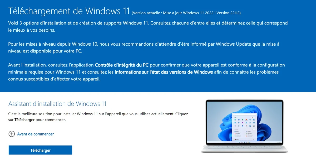 Assistant installation windows 11 © © Microsoft