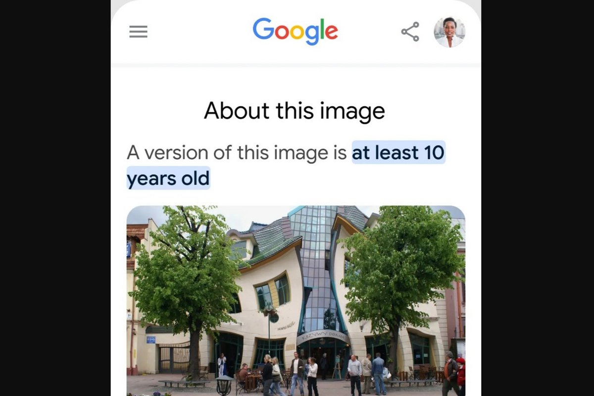La fonctionnalité "À propos de cette image" © Google