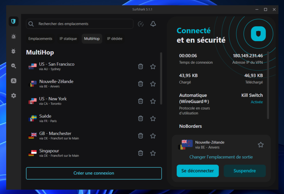 surfshark © clubic.com