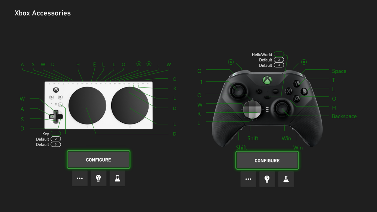 Transformez votre Xbox Elite Series 2 ou votre Manette Adaptative en véritable clavier  © Microsoft