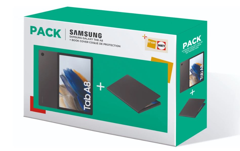 Le pack tablette Samsung Galaxy Tab A8 et coque de protection