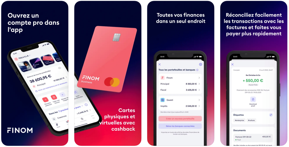 Application Finom - Présentation de la banque mobile pour professionnels