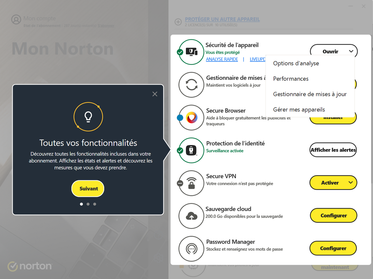 Tous vos outils de sécurité compris au sein de Norton 360