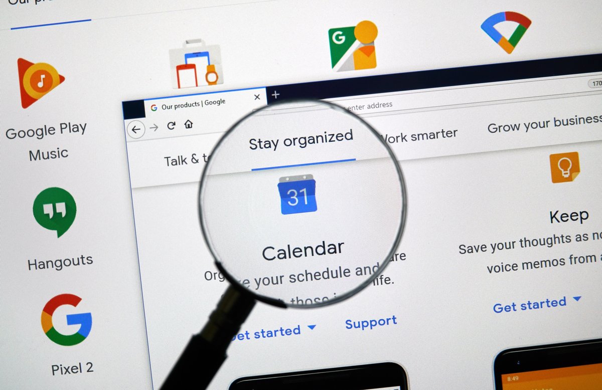 Les menaces informatiques peuvent venir de partout, même de Google Agenda (Calendar en anglais) © dennizn / Shutterstock