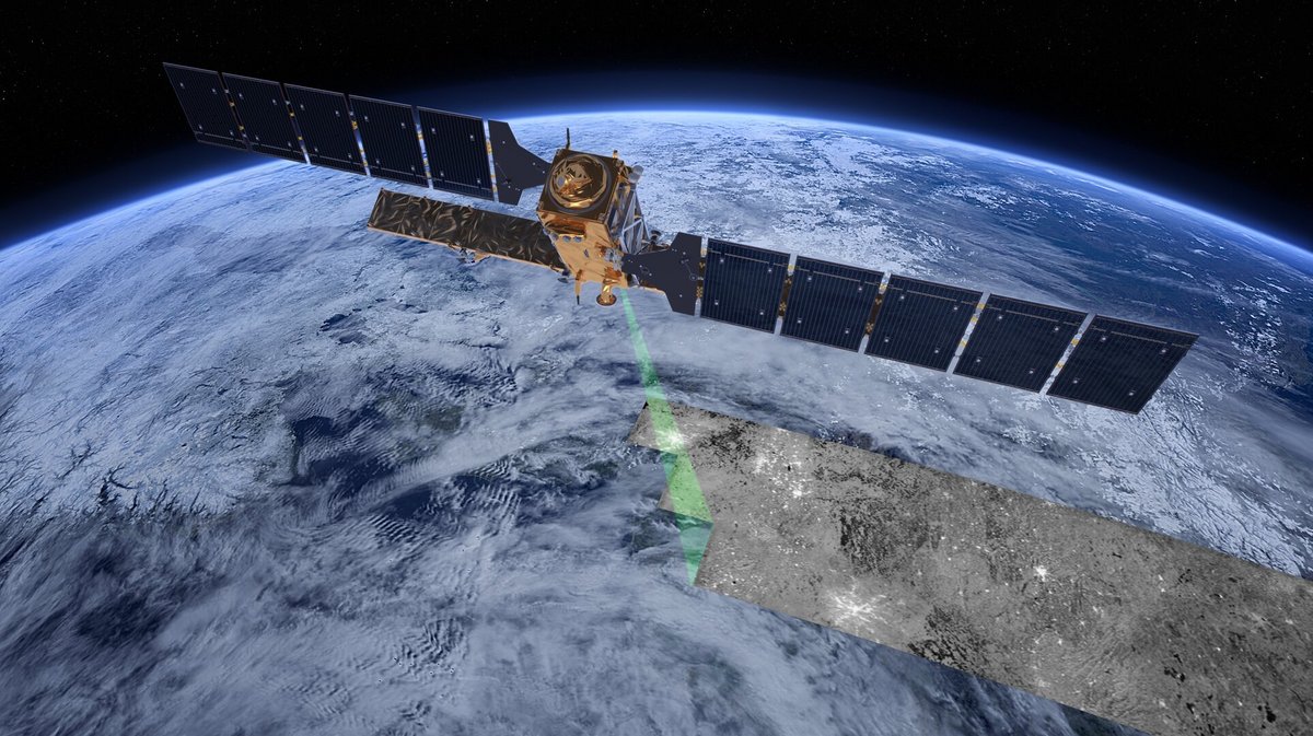 Vue d'artiste du satellite Sentinel 1 © ESA