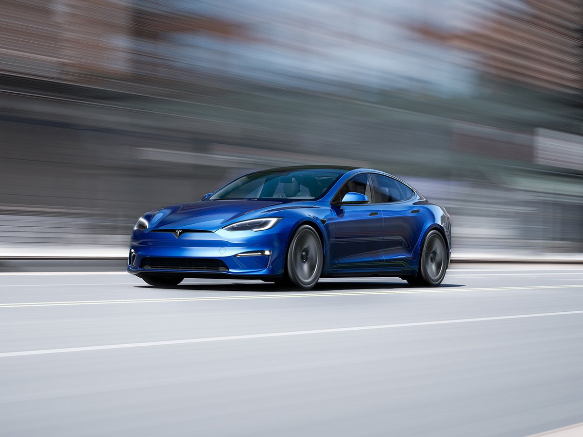 La Tesla Model S, dans sa déclinaison Plaid peut dépasser les 250 km/h en toute quiétude © Tesla  