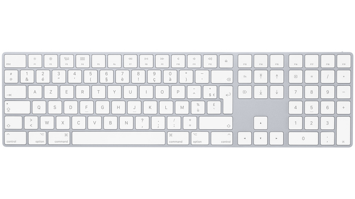 Clavier Mac avec pavé numérique sans Touch ID © Apple
