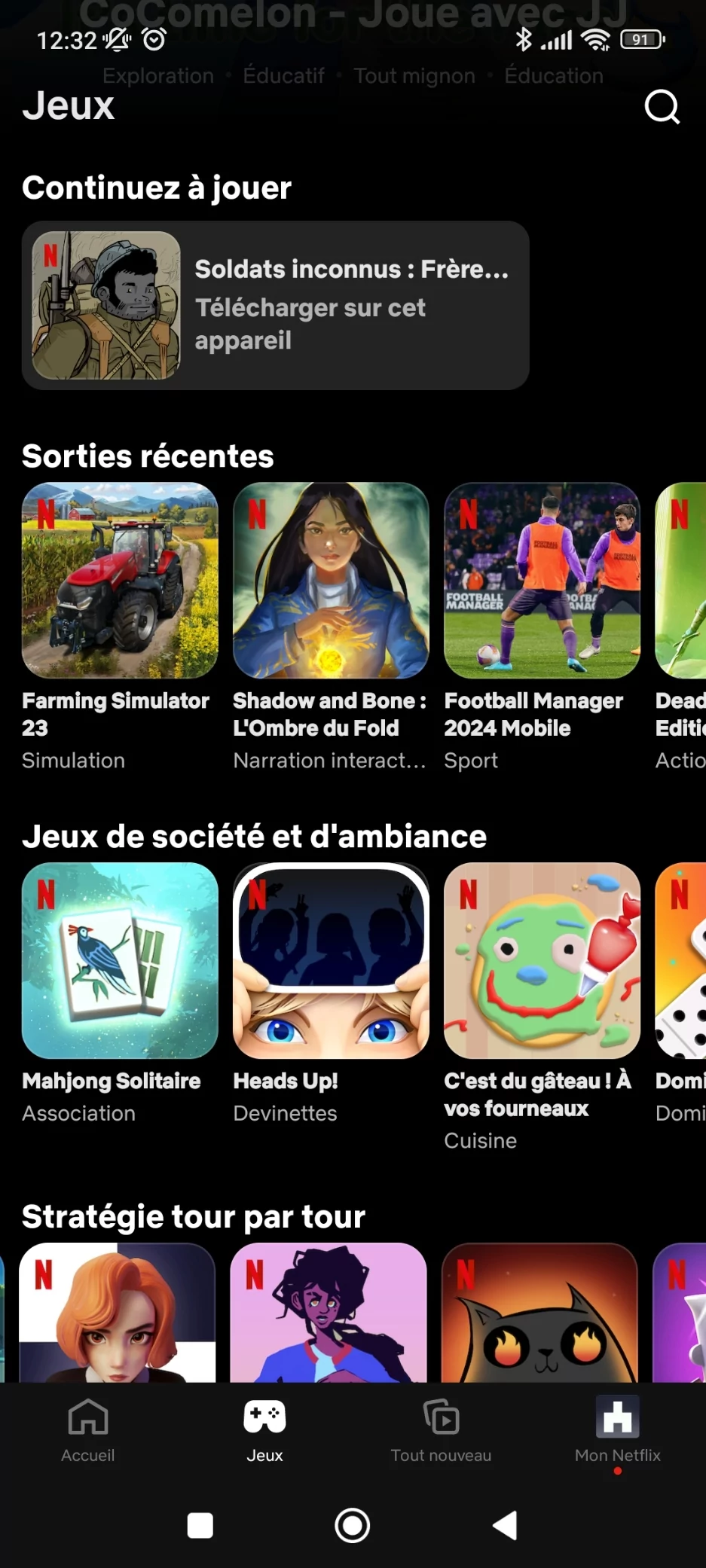 jeu vidéo Netflix © Capture d'écran Clubic