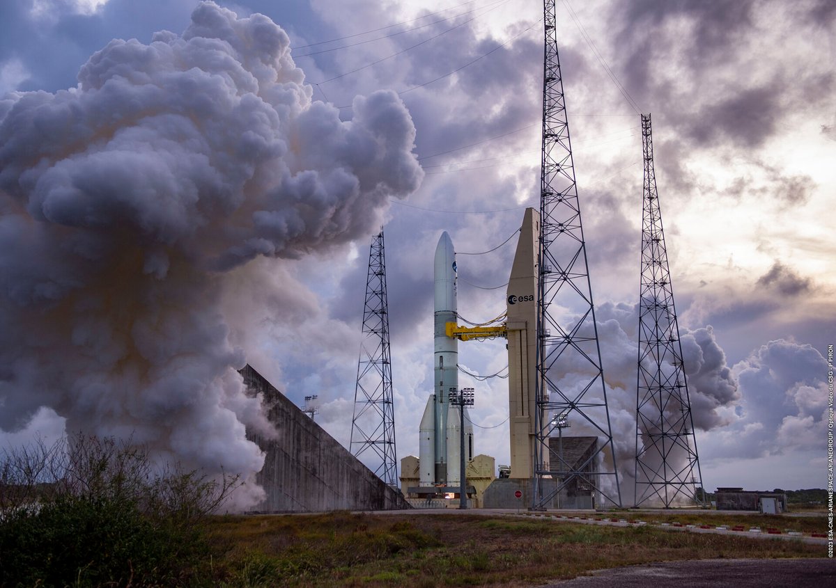 Ariane 6 arrive, mais il faudra encore être patients avant qu'elle s'attaque à la liste de commandes des satellites à envoyer... © ESA/CNES/CSG/Arianespace/P. Piron