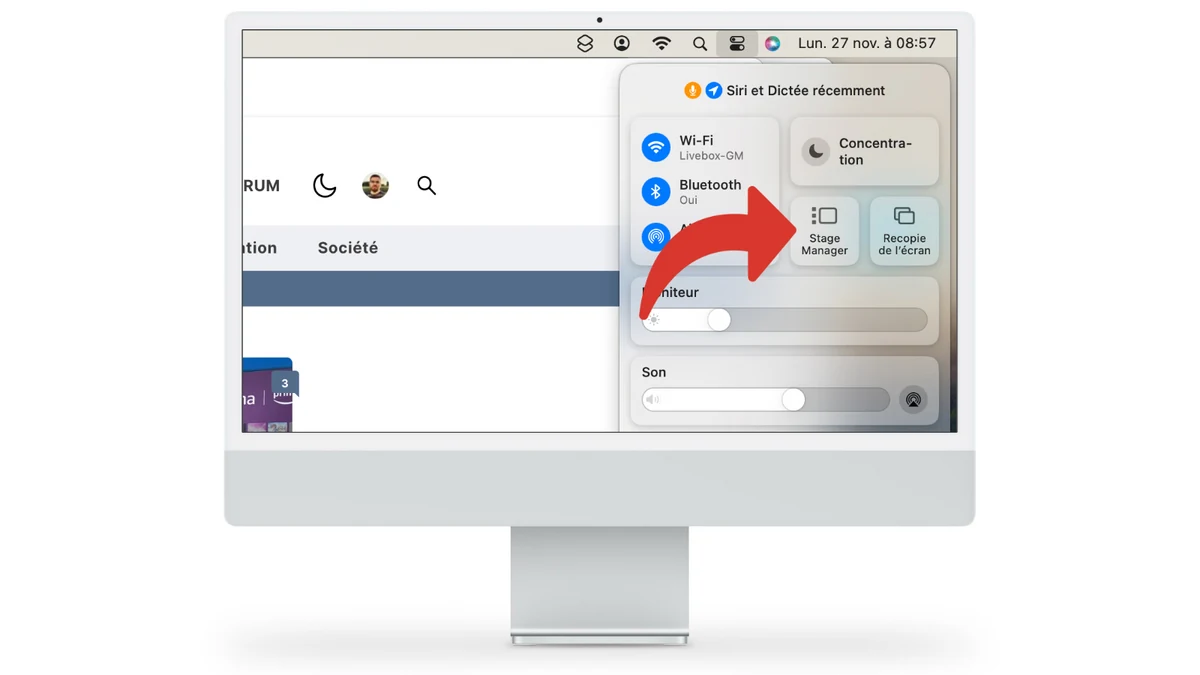 Stage Manager macOS © © Mathieu Grumiaux pour Clubic