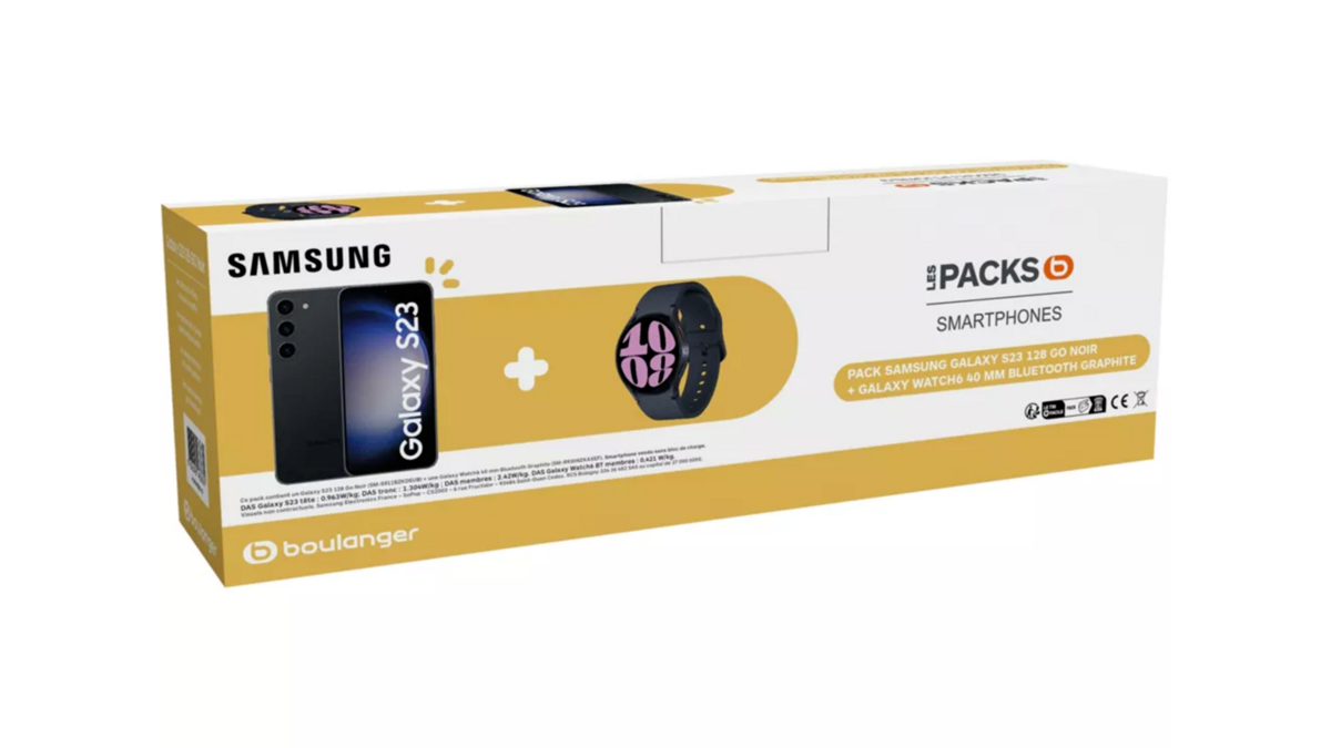 Le pack Boulanger Samsung Galaxy S23 + Galaxy Watch6