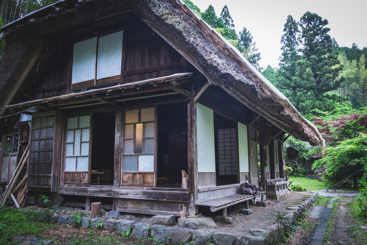 Une kominka, maison traditionnelle japonaise en bois