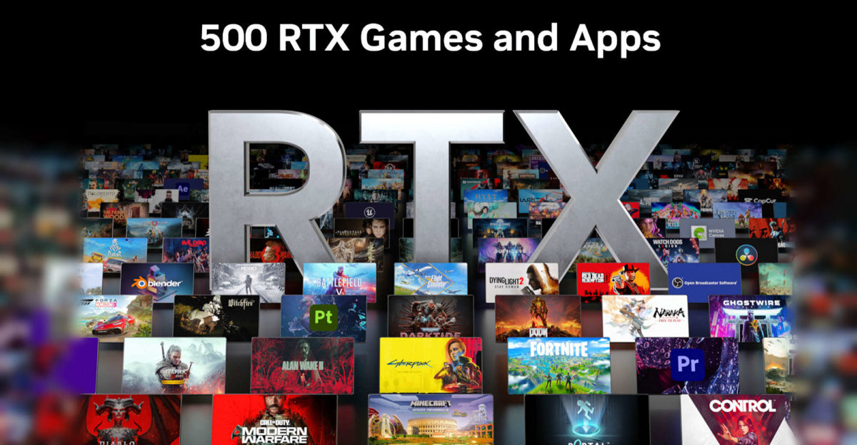 Déjà plus de 500 jeux et applications RTX © NVIDIA