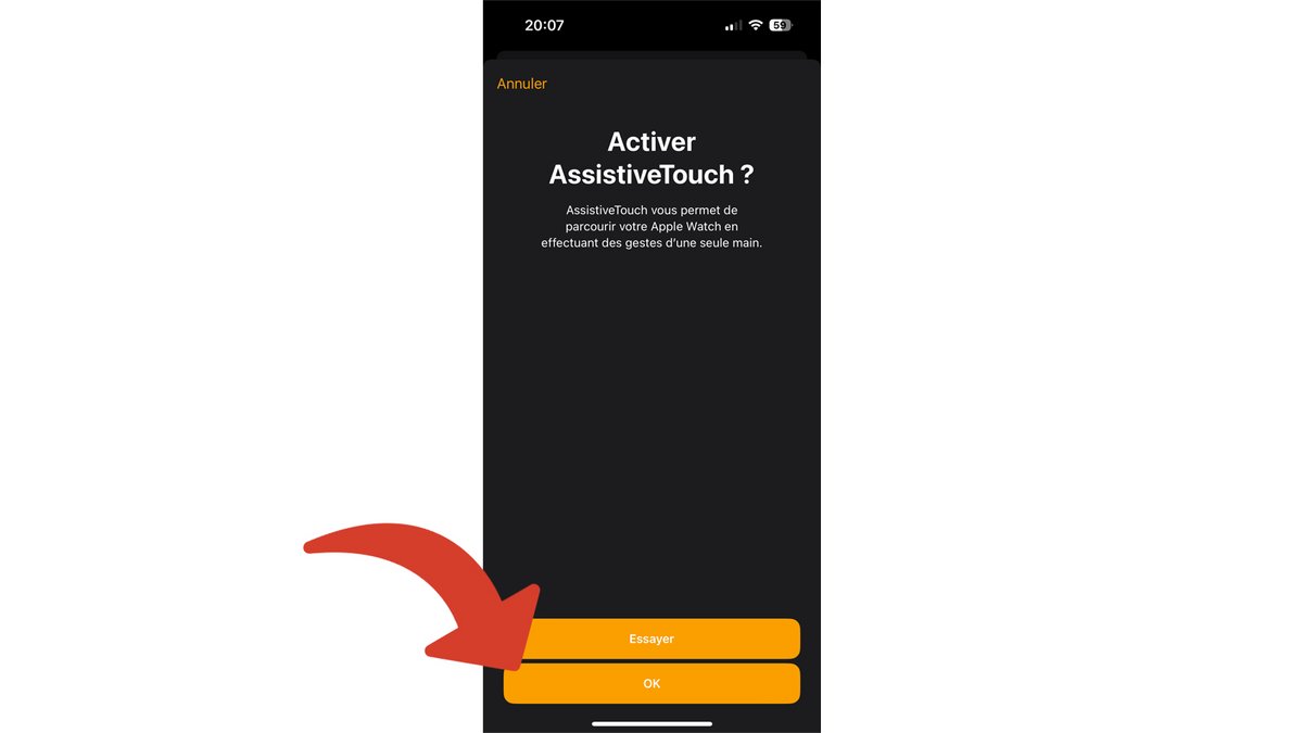 Confirm AssistiveTouch validation