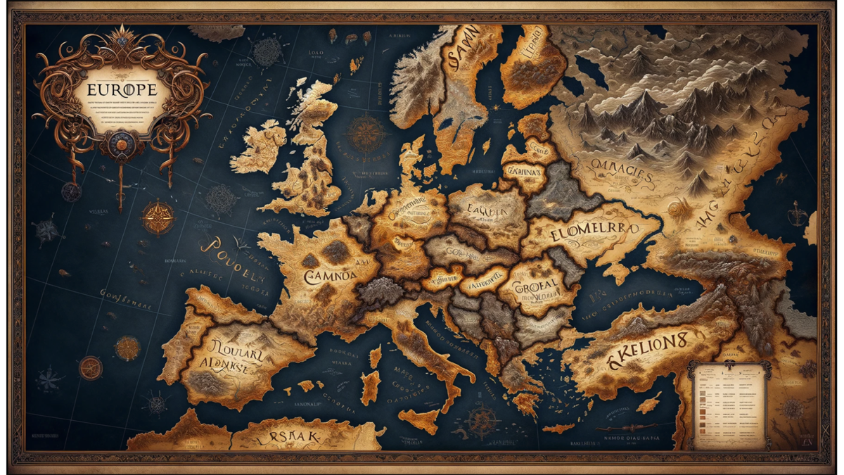 Carte de l’Europe façon Game of Thrones avec DALL·E 3 © Pascale Duc pour Clubic