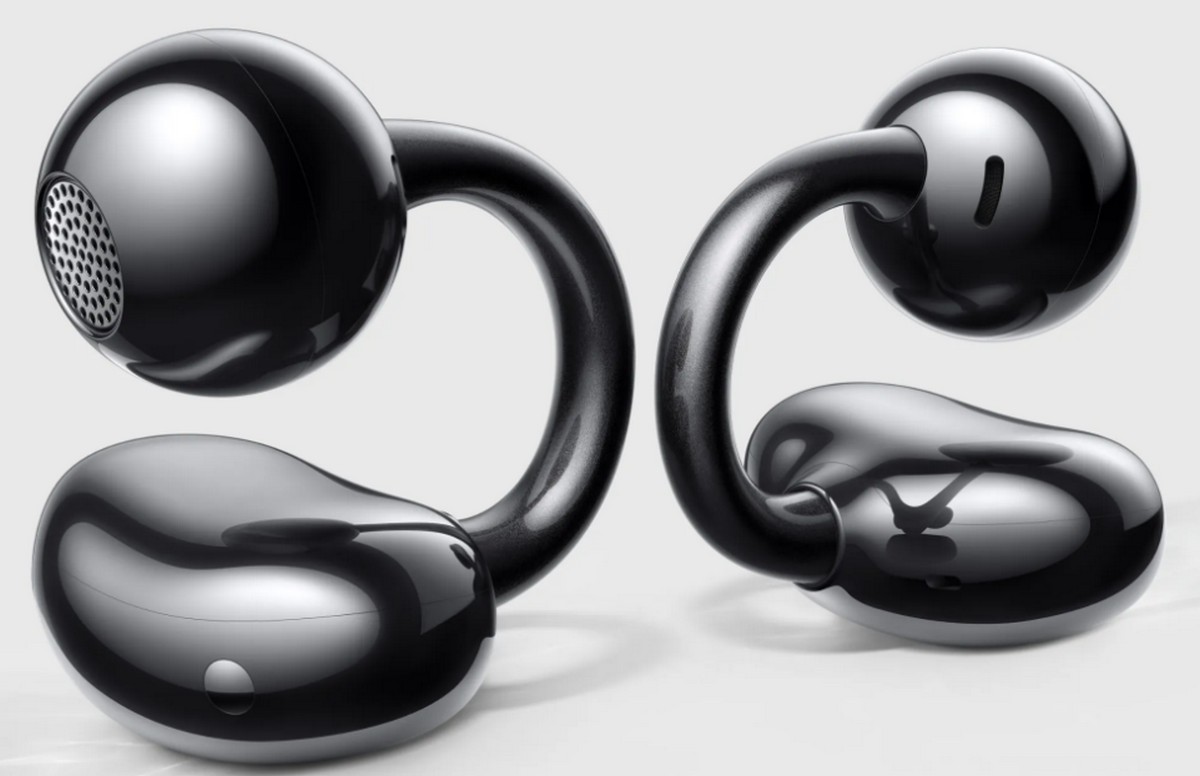 Les écouteurs Huawei FreeClip ont un design inspiré de la joallerie. © Huawei