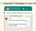 WhatsApp permet désormais d’épingler jusqu’à 3 messages, mais comment ça marche ?