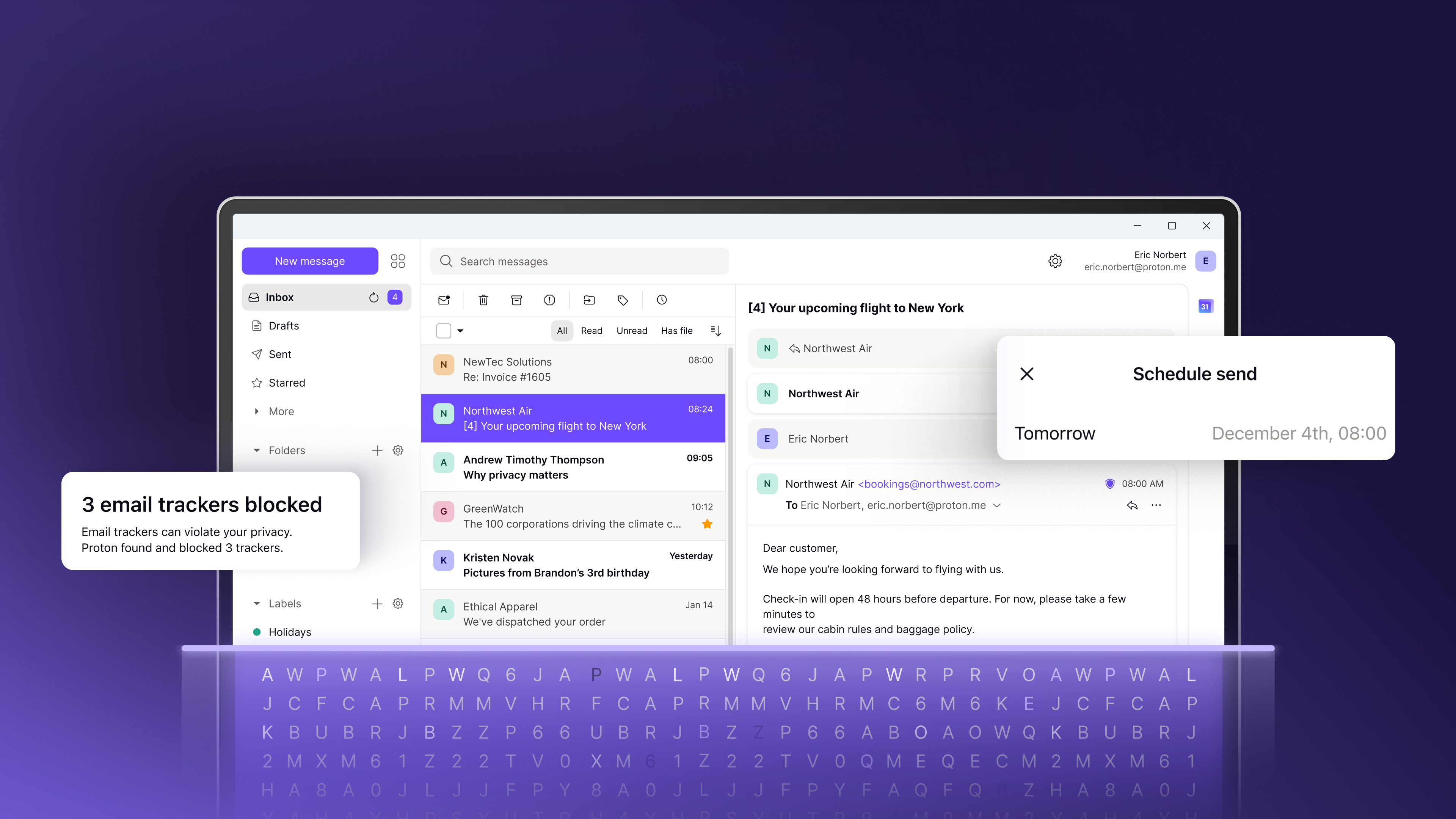 L'appli ProtonMail pour Mac et Windows est désormais disponible pour tous les comptes payants