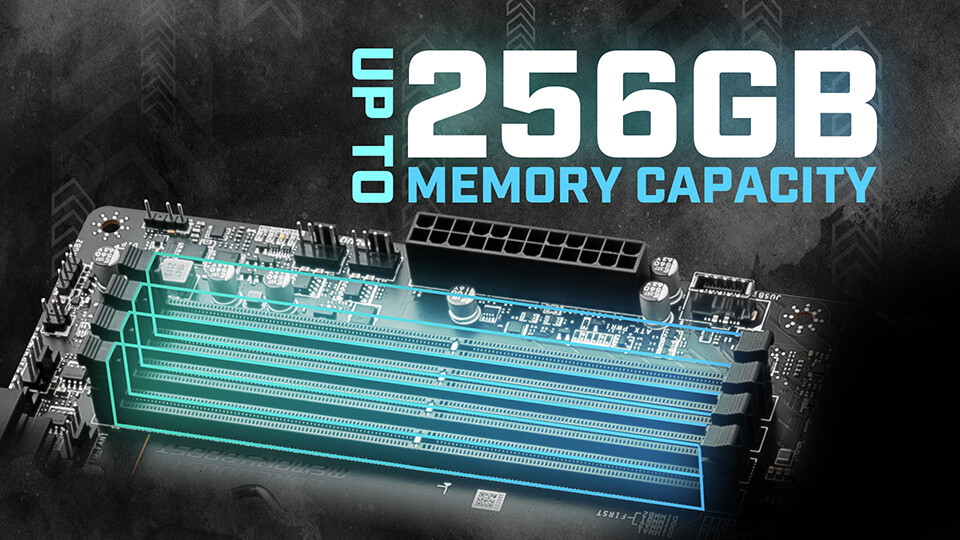 MSI est la première à évoquer la prise en charge de 256 Go de DDR5 © MSI