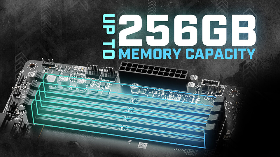 Jusqu'à 256 Go de DDR5 : tour à tour, ASRock et MSI boostent considérablement la RAM de leurs cartes mères