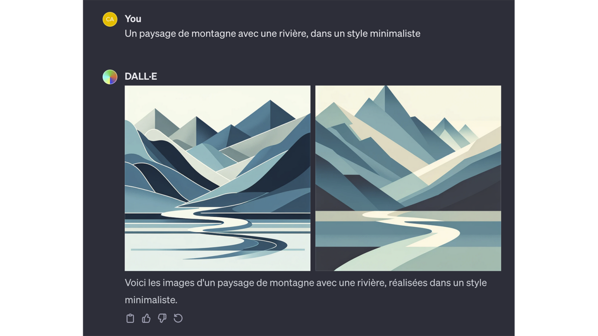 Images minimalistes générées avec DALL·E 3 © Pascale Duc pour Clubic