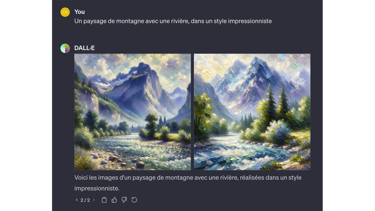 Images impressionnistes générées avec DALL·E 3 © Pascale Duc pour Clubic