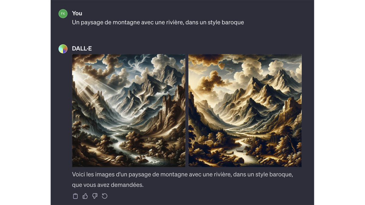 Images baroques générées avec DALL·E 3 © Pascale Duc pour Clubic