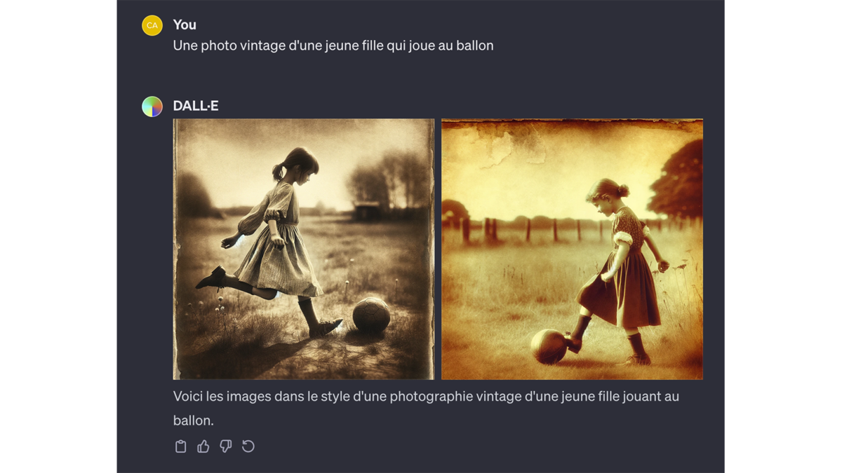 Photos vintage générées avec DALL·E 3 © Pascale Duc pour Clubic