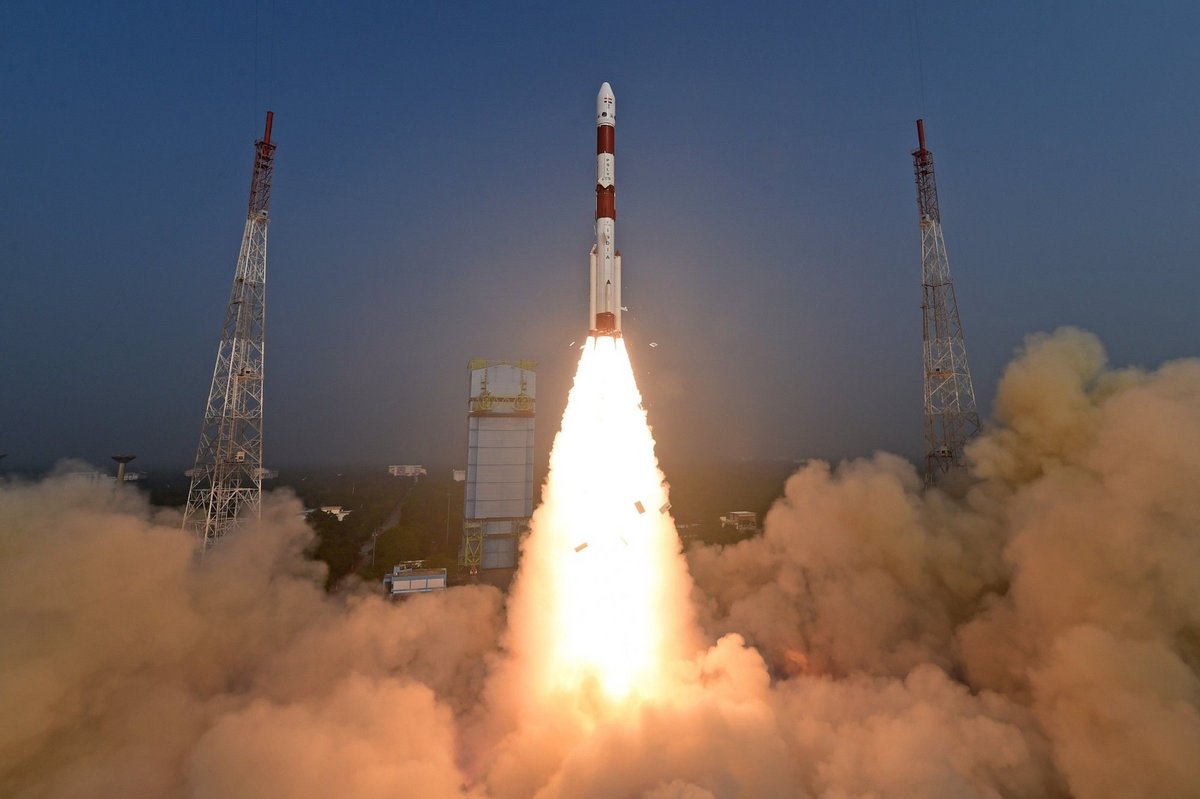 Le premier décollage orbital de 2024 a déjà eu lieu, avec la fusée PSLV indienne. © ISRO