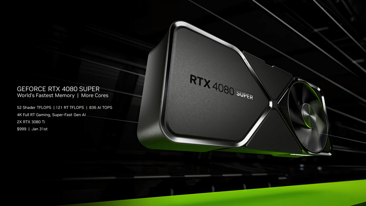 En toute fin de mois, le 31 janvier, arrivera la RTX 4080 SUPER © NVIDIA